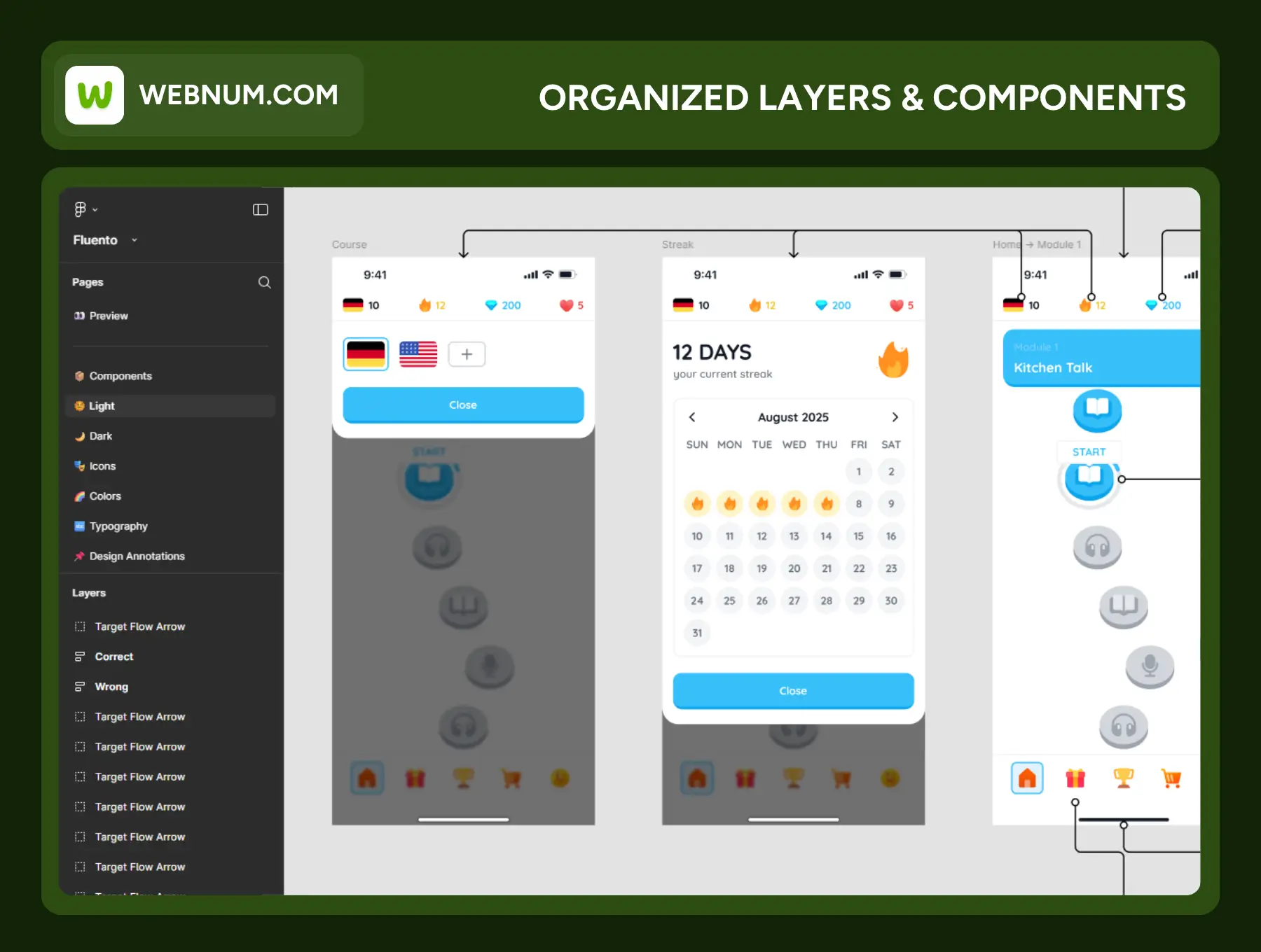 language-learning-app-ui-kit