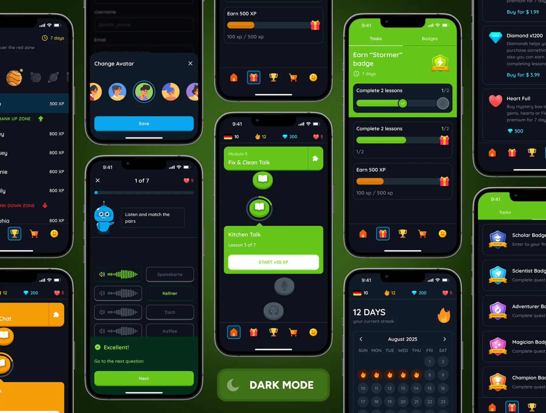 language-learning-app-ui-kit