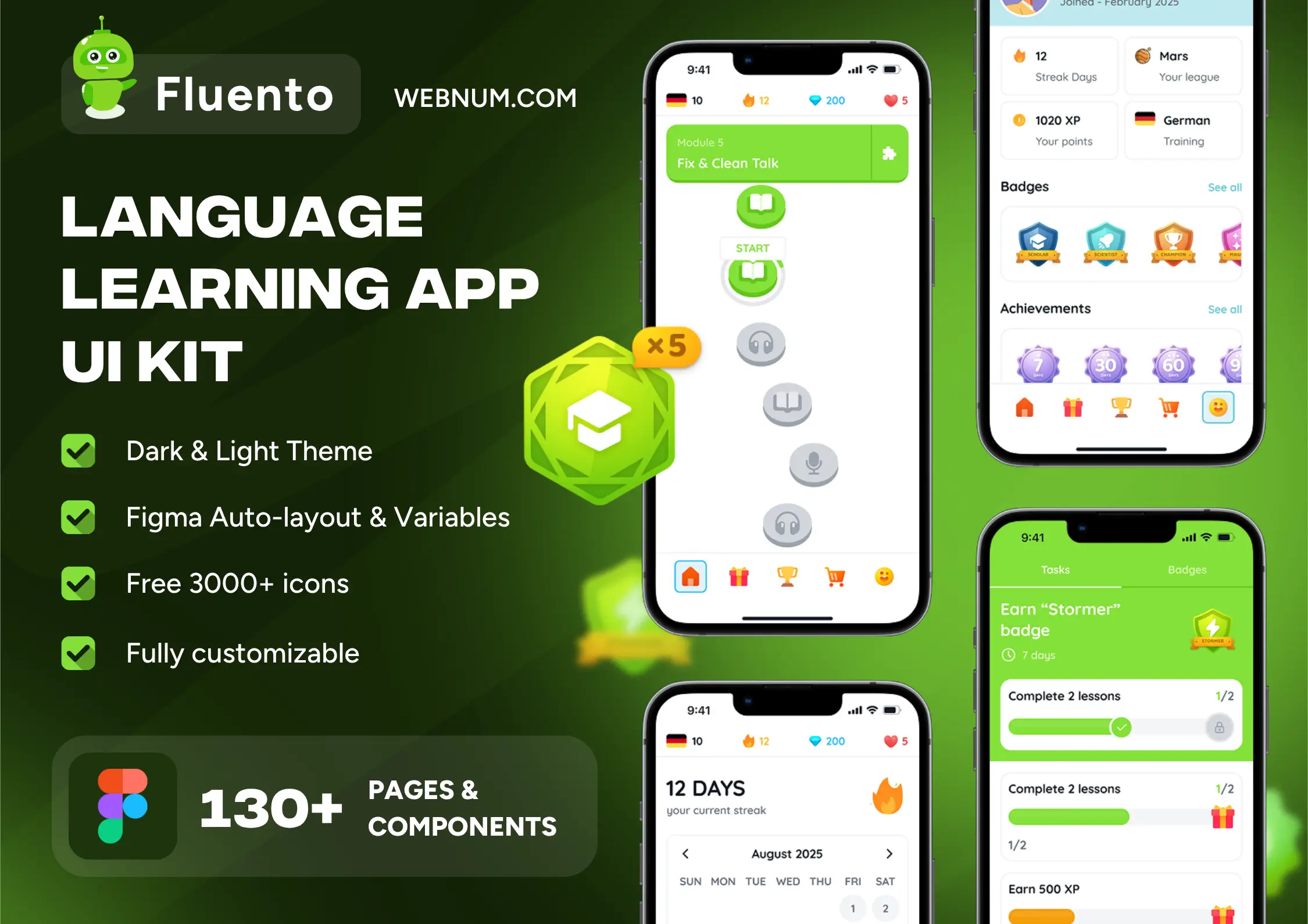 language-learning-app-ui-kit