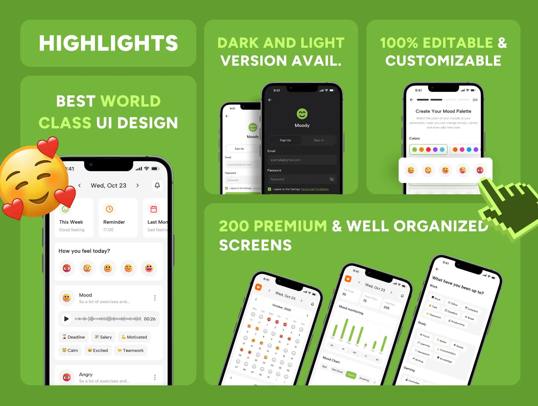 Mood-Tracker-App-UI-Kit