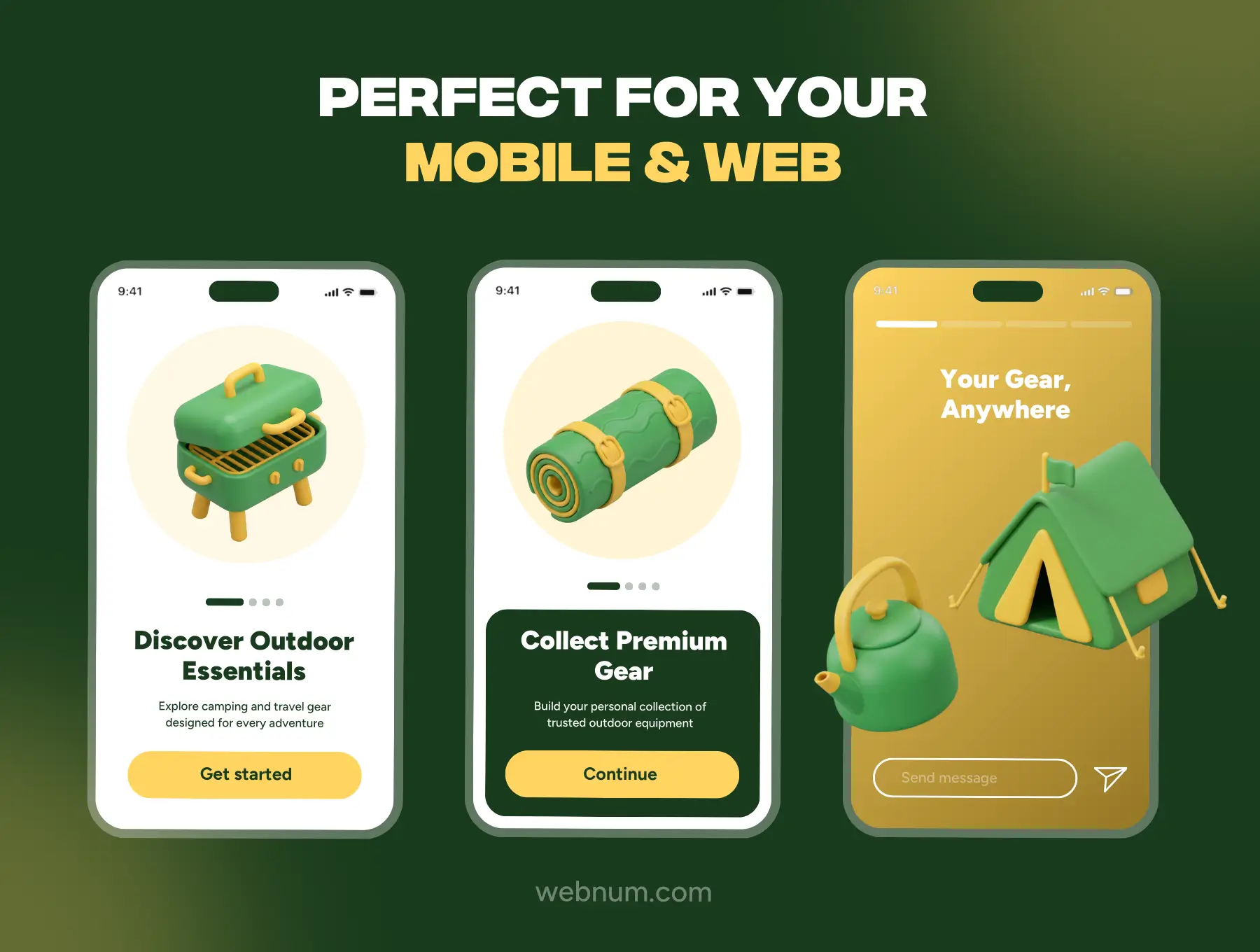 Camping Tools 3D icons - Image 4