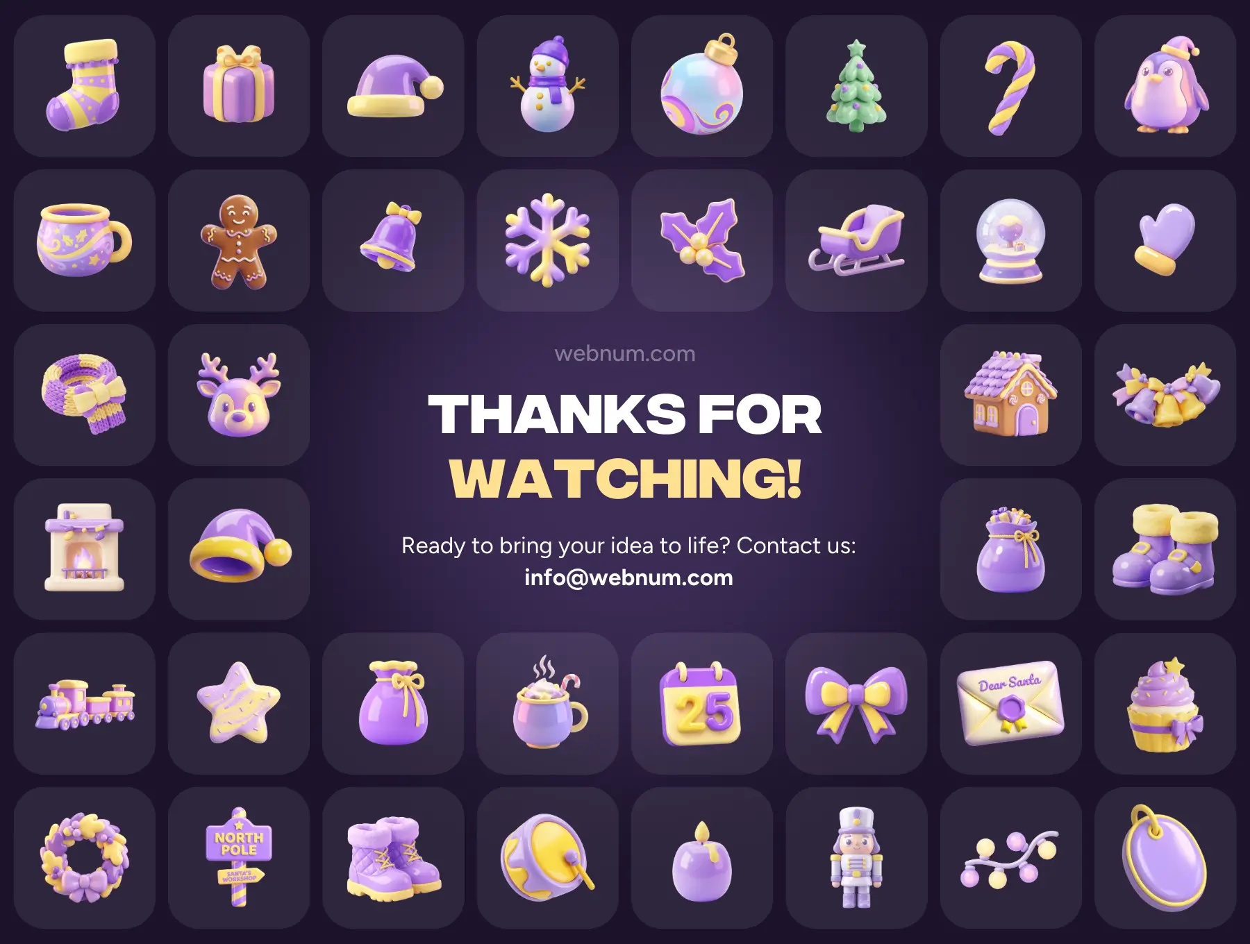 Cristmas Decorations 3D icons - Image 7