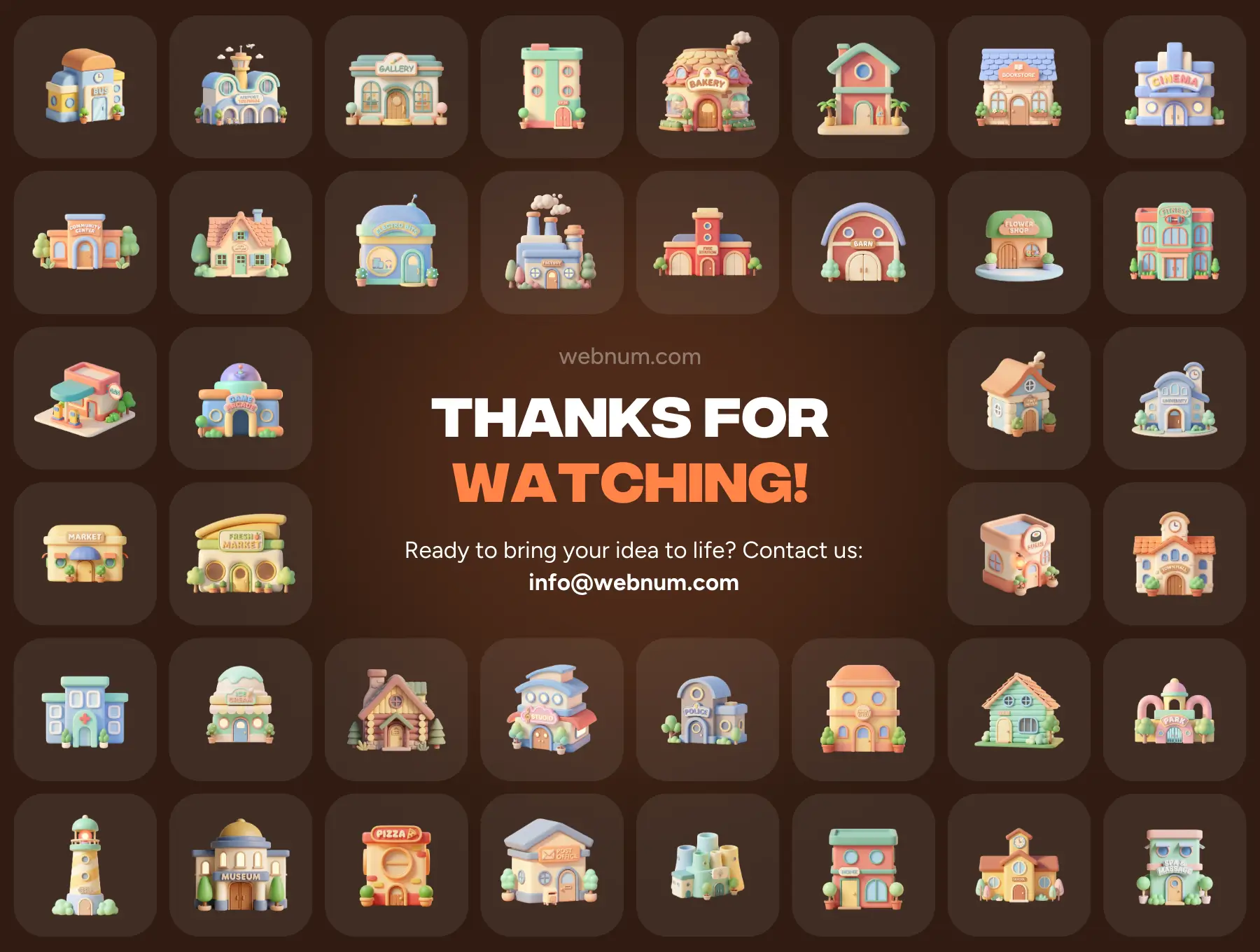 City Buildings 3D icons - Image 7