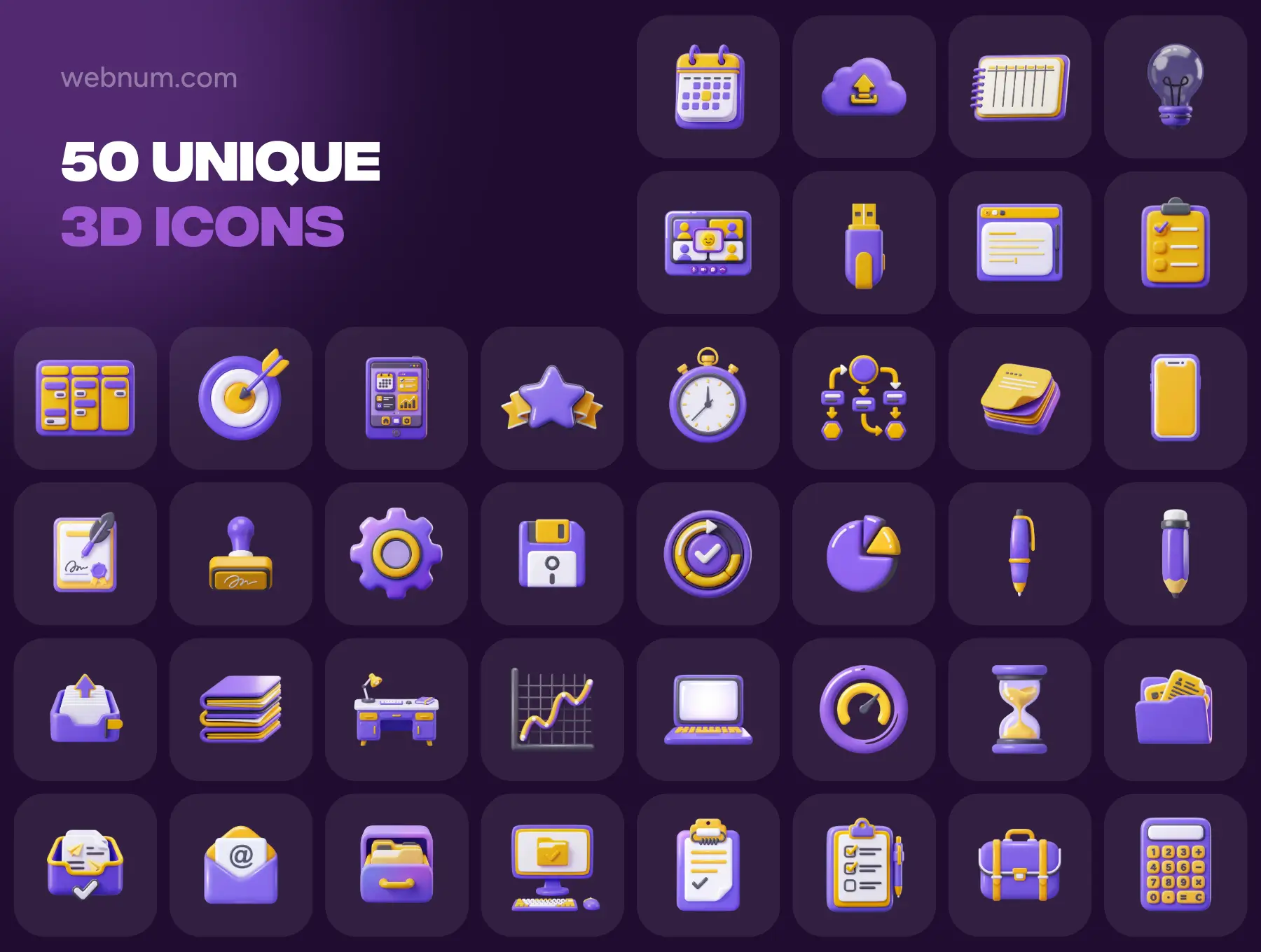 Daily Productivity 3D icons - Image 6