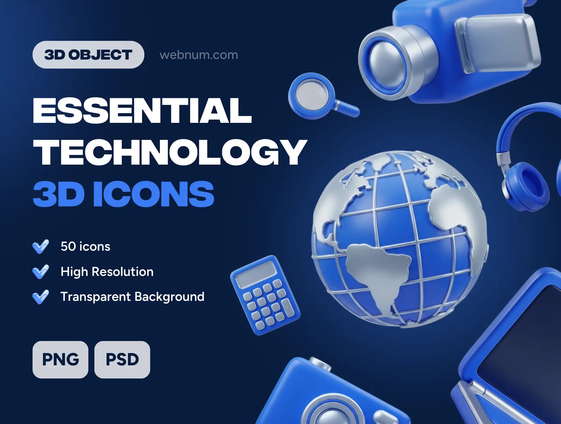 Essential Technology 3D icons
