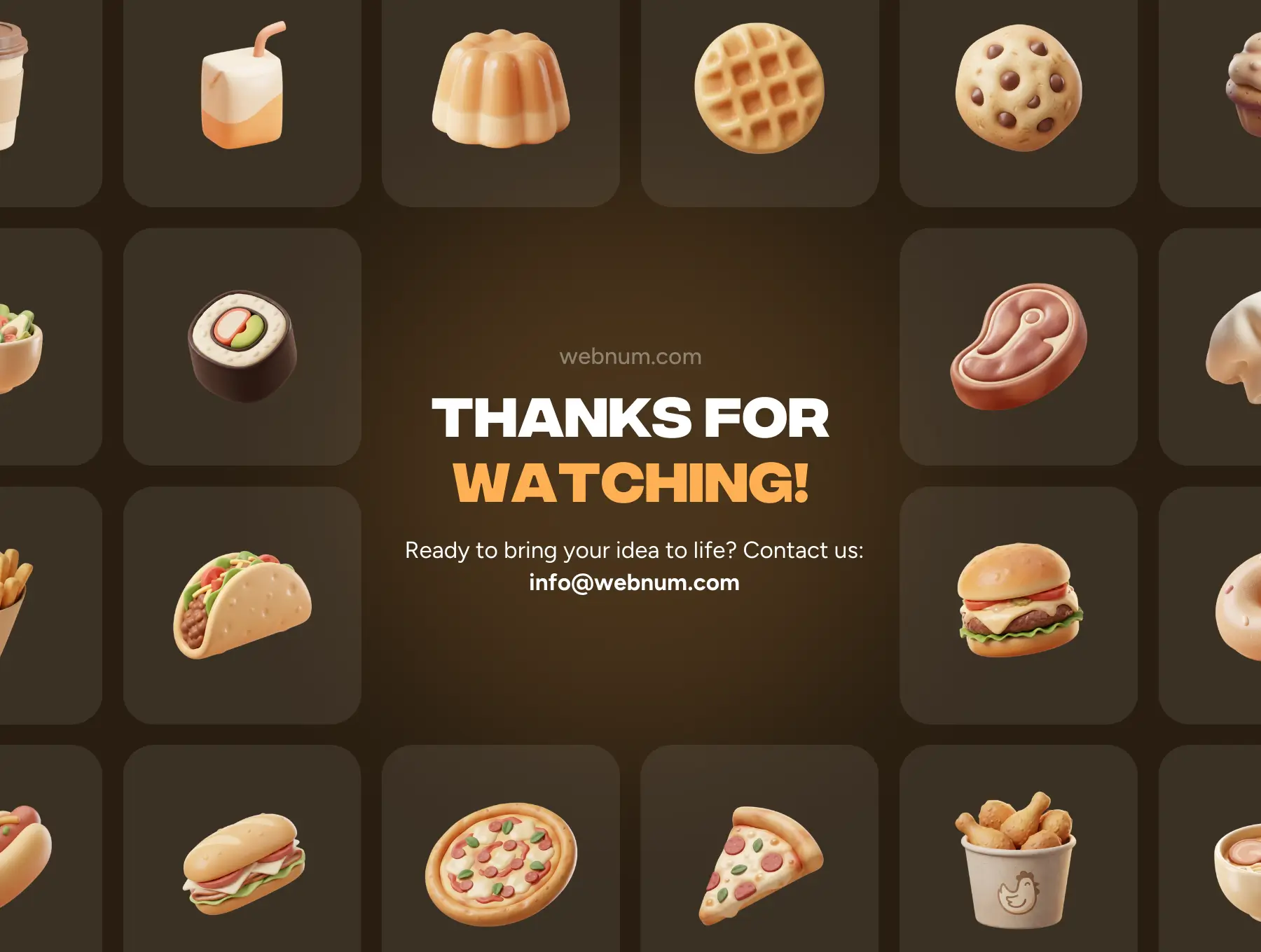 Food & Desserts 3D icons - Image 7