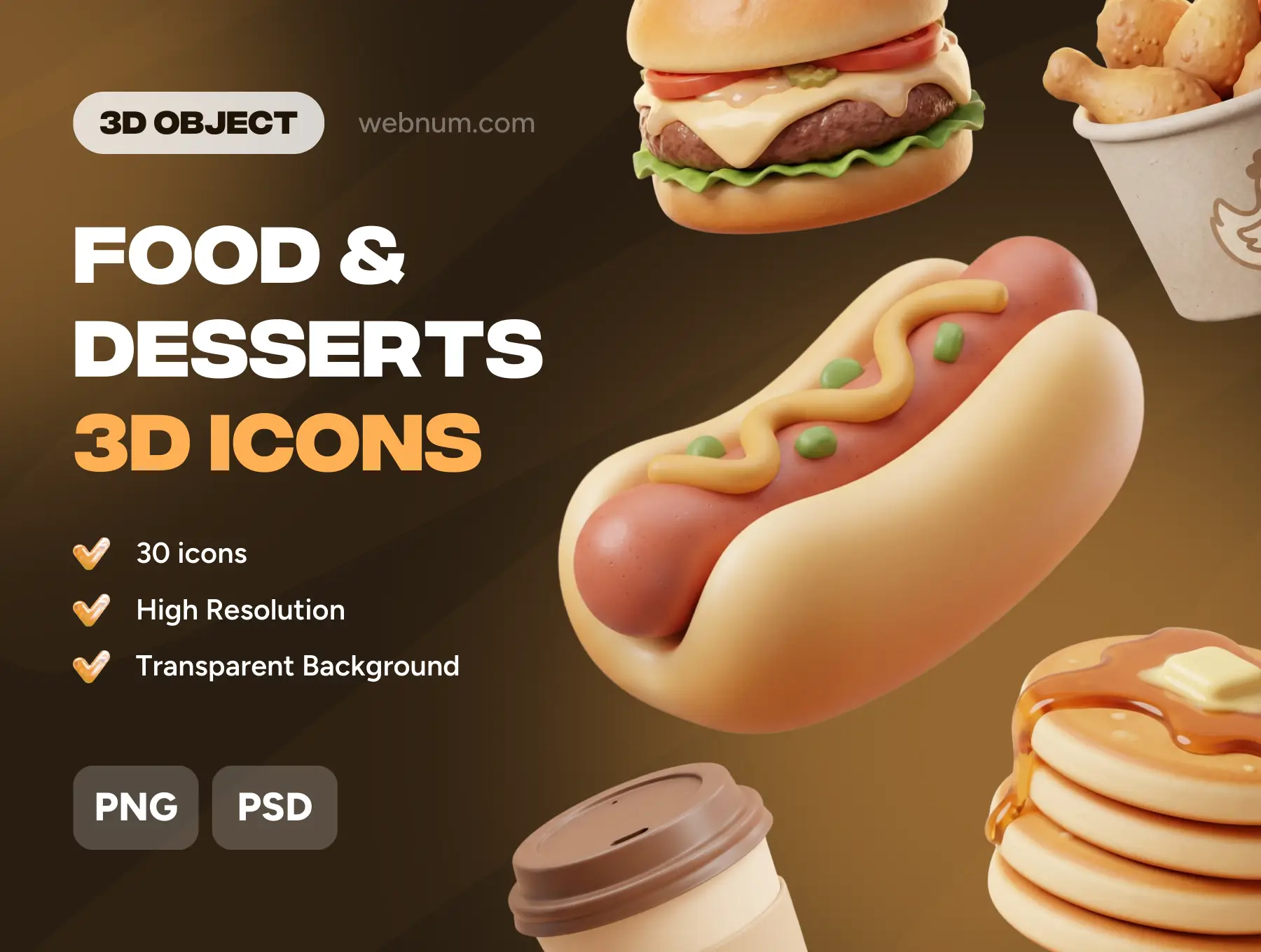 Food & Desserts 3D icons