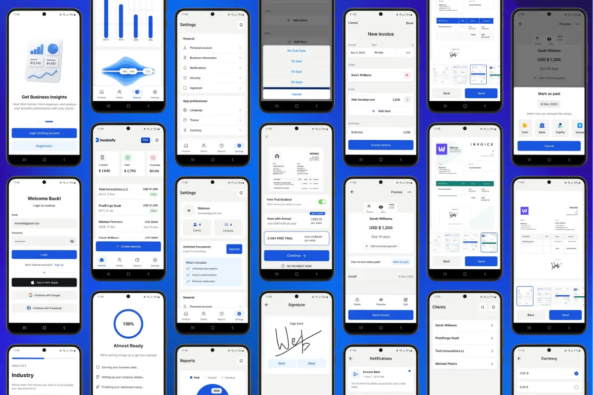 Invoicify - Best Invoice Maker App | Flutterflow - Image 3