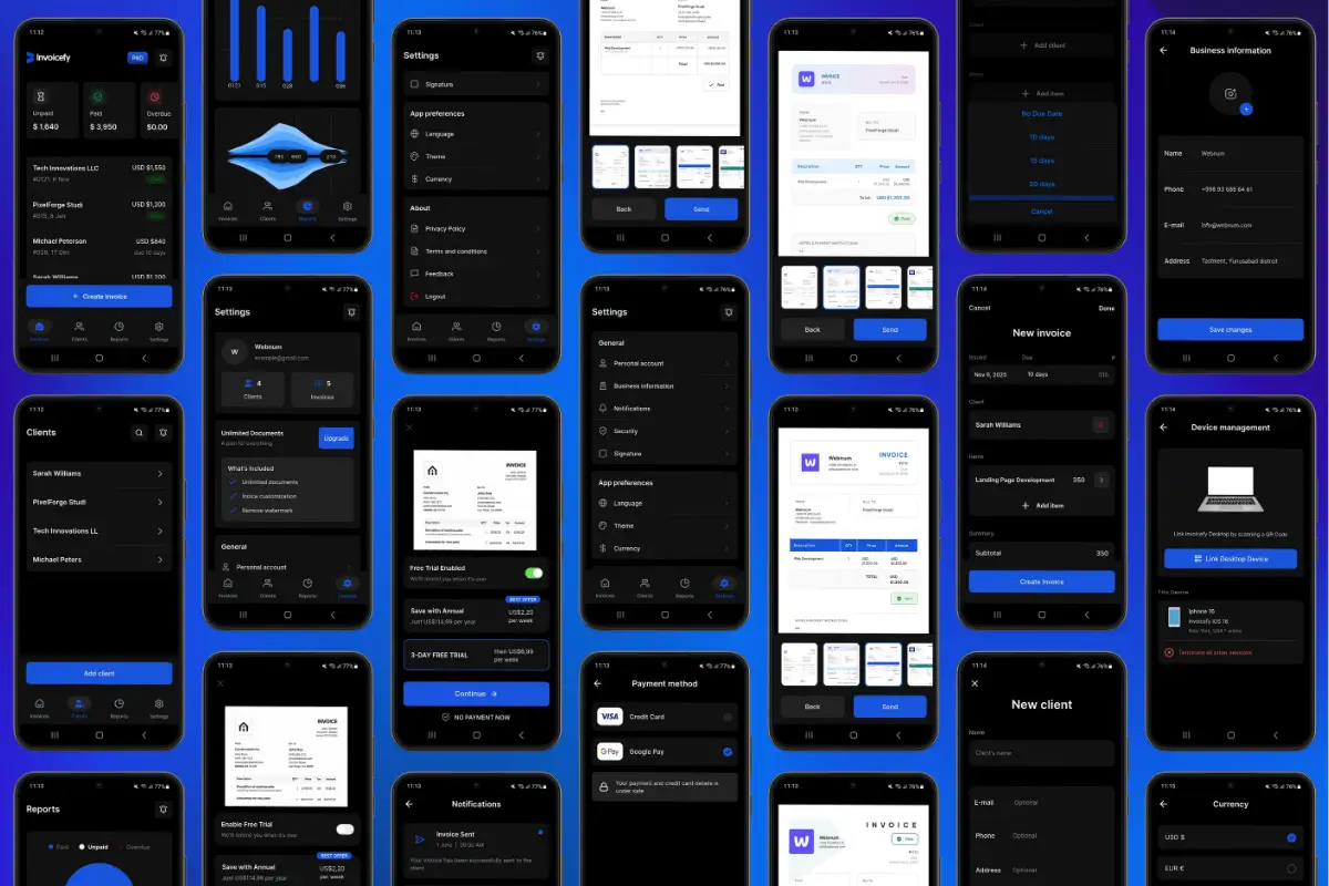 Invoicify - Best Invoice Maker App | Flutterflow - Image 4