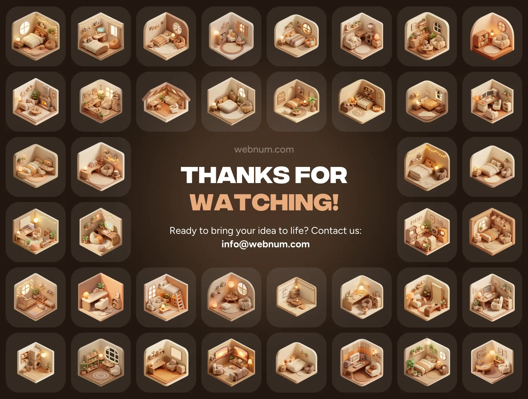 Isometric Room 3D icons - Image 7