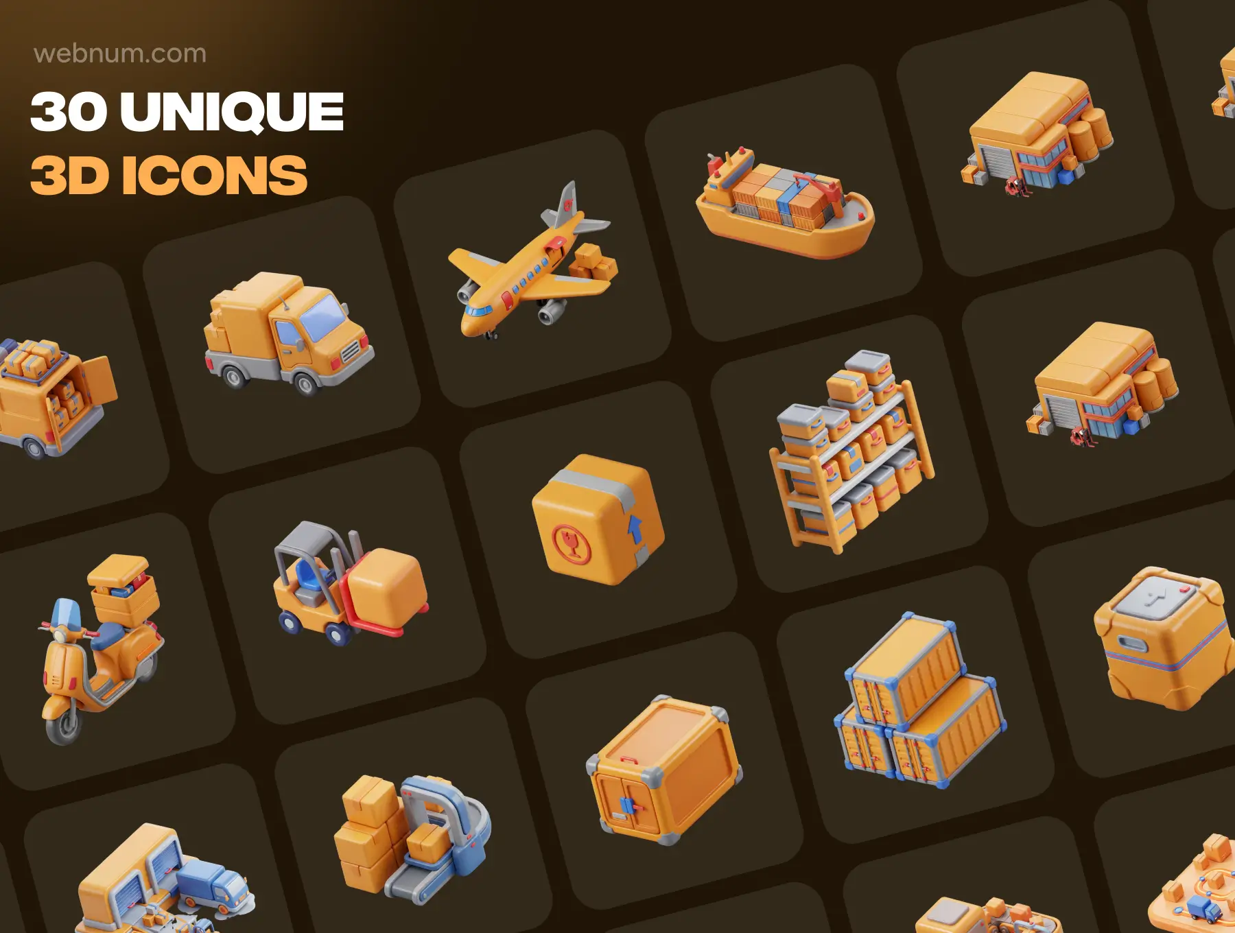 Logistics & Delivery 3D icons - Image 6
