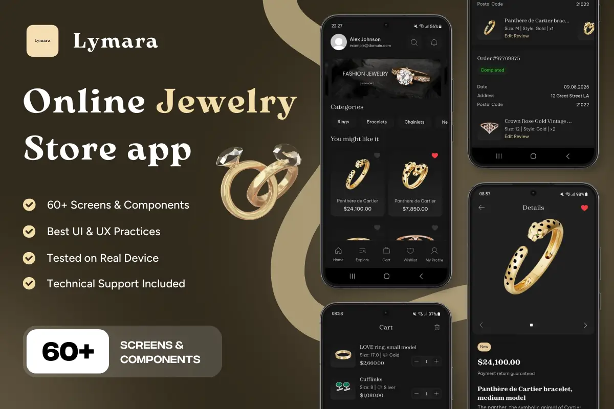 Lymara - Online Jewelry Store App