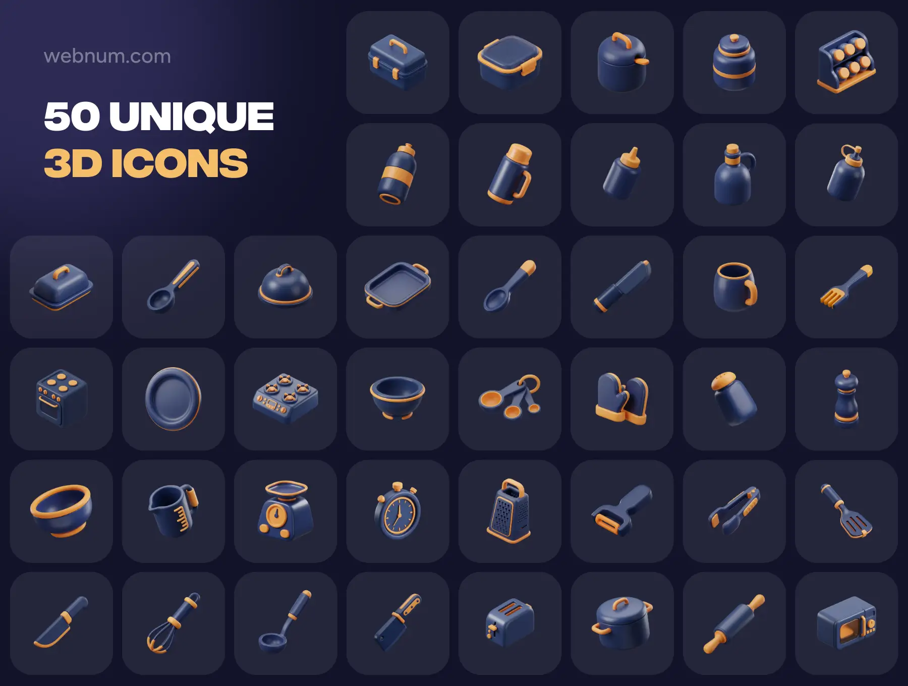 Modern Kitchen 3D icons - Image 6