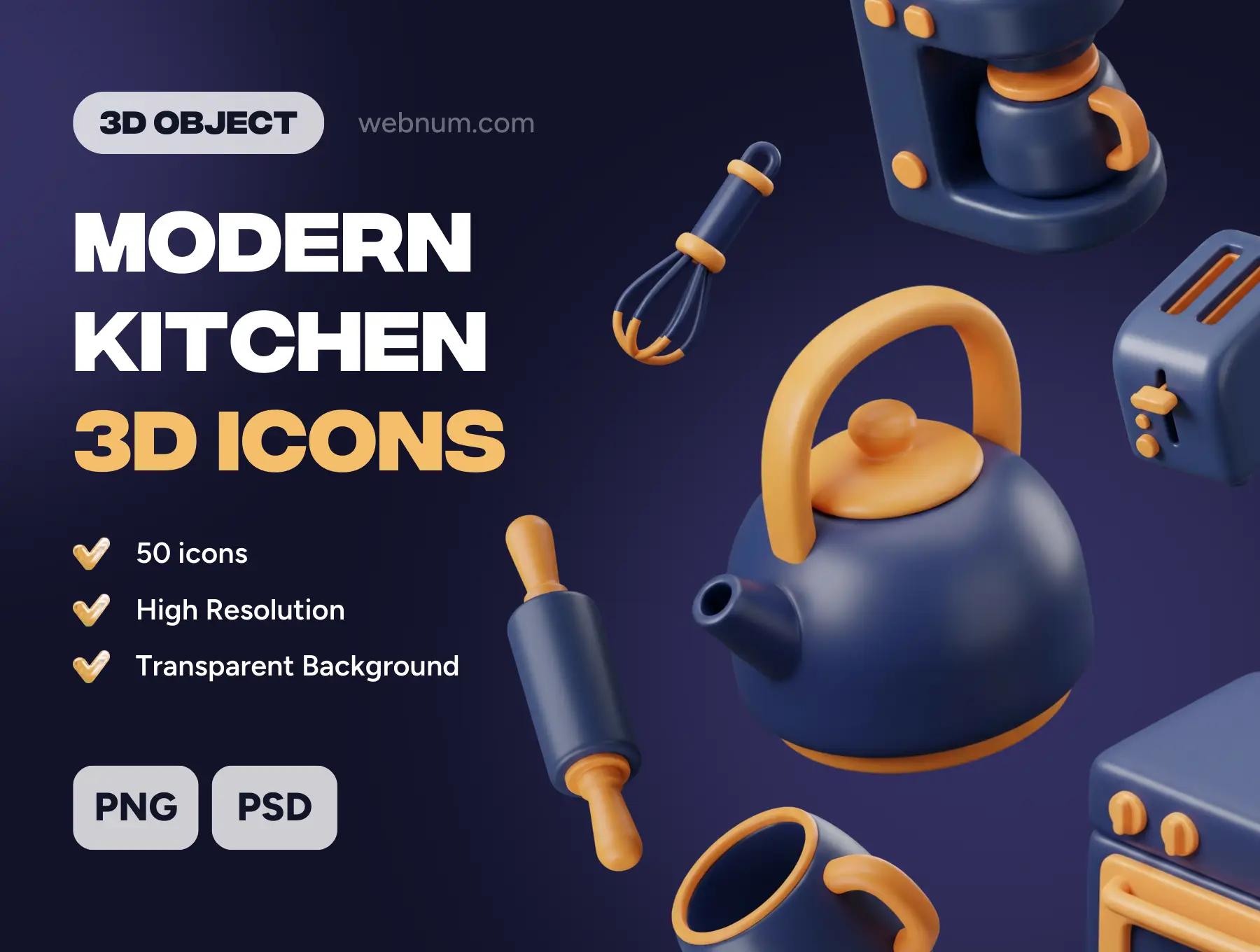 Modern Kitchen 3D icons