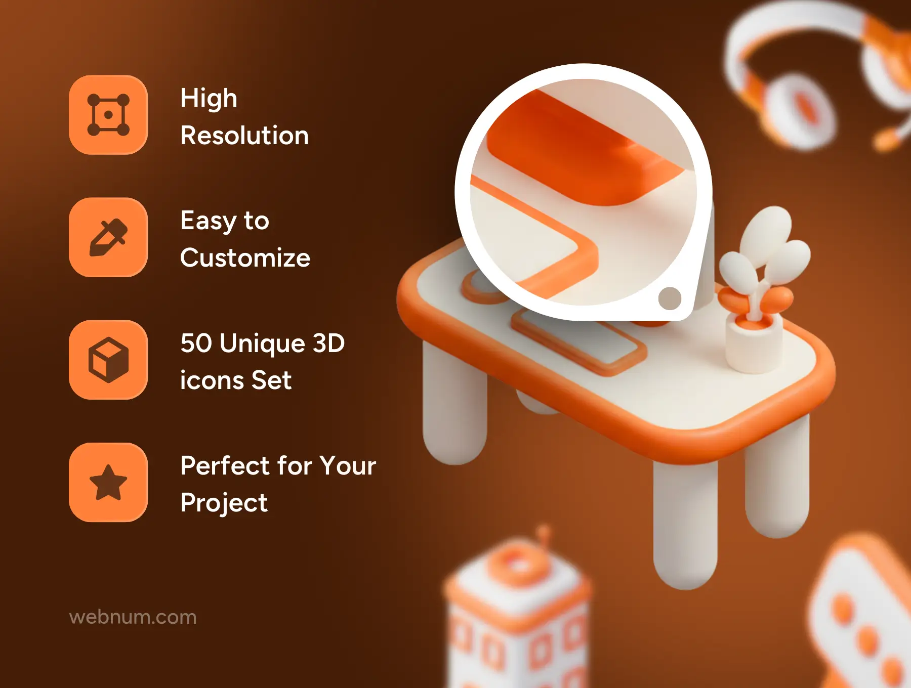 Office Objects 3D icons - Image 3