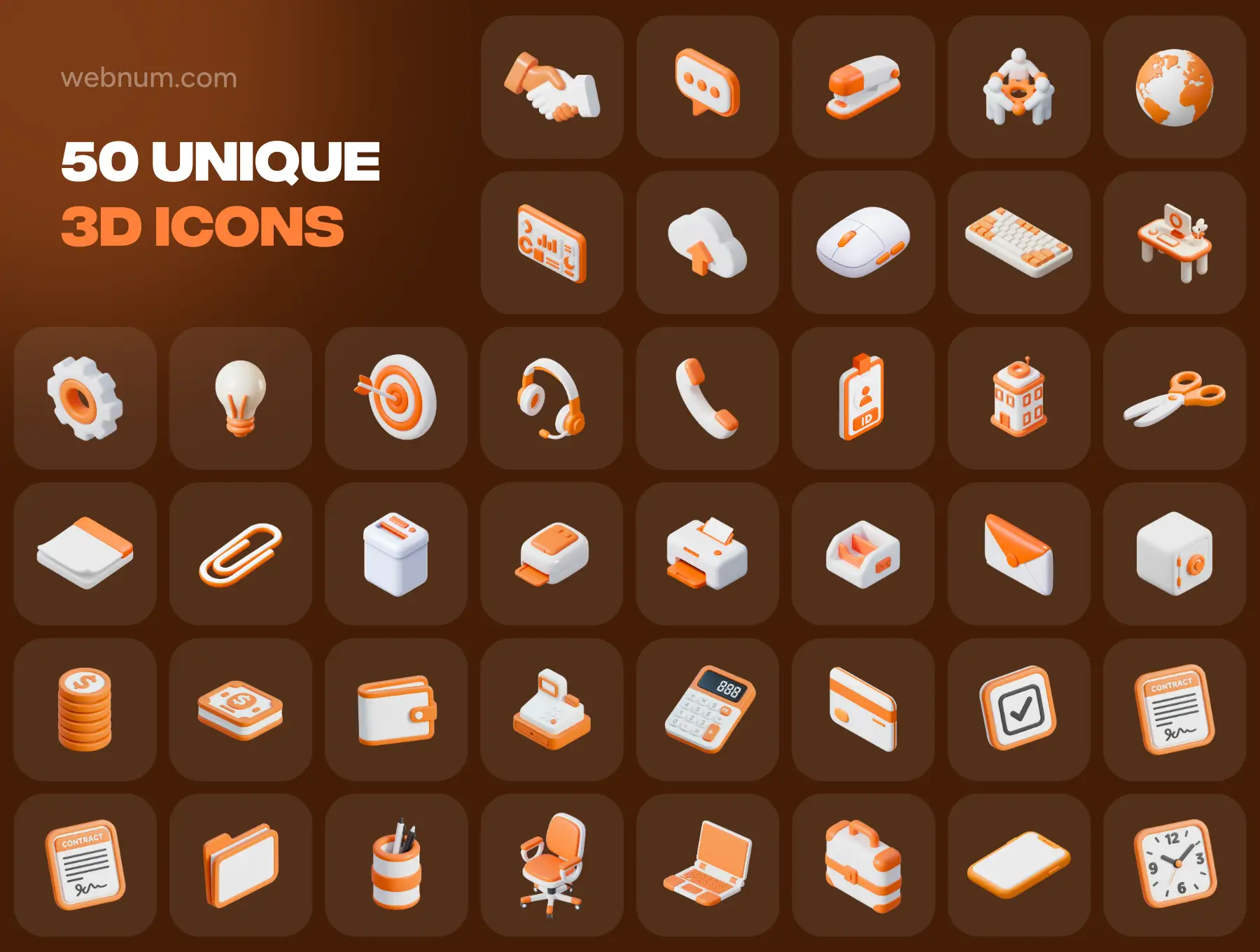 Office Objects 3D icons - Image 6