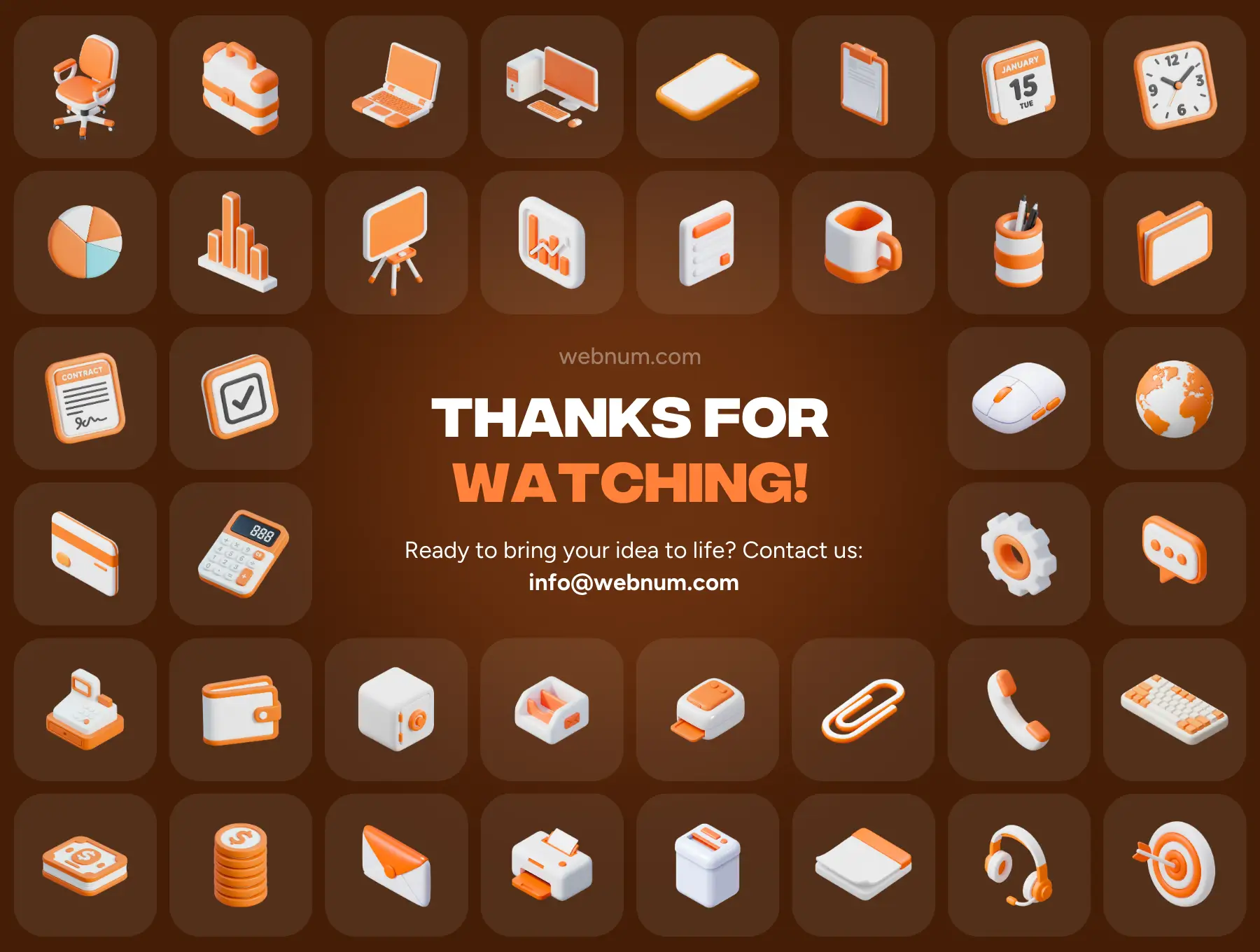 Office Objects 3D icons - Image 7