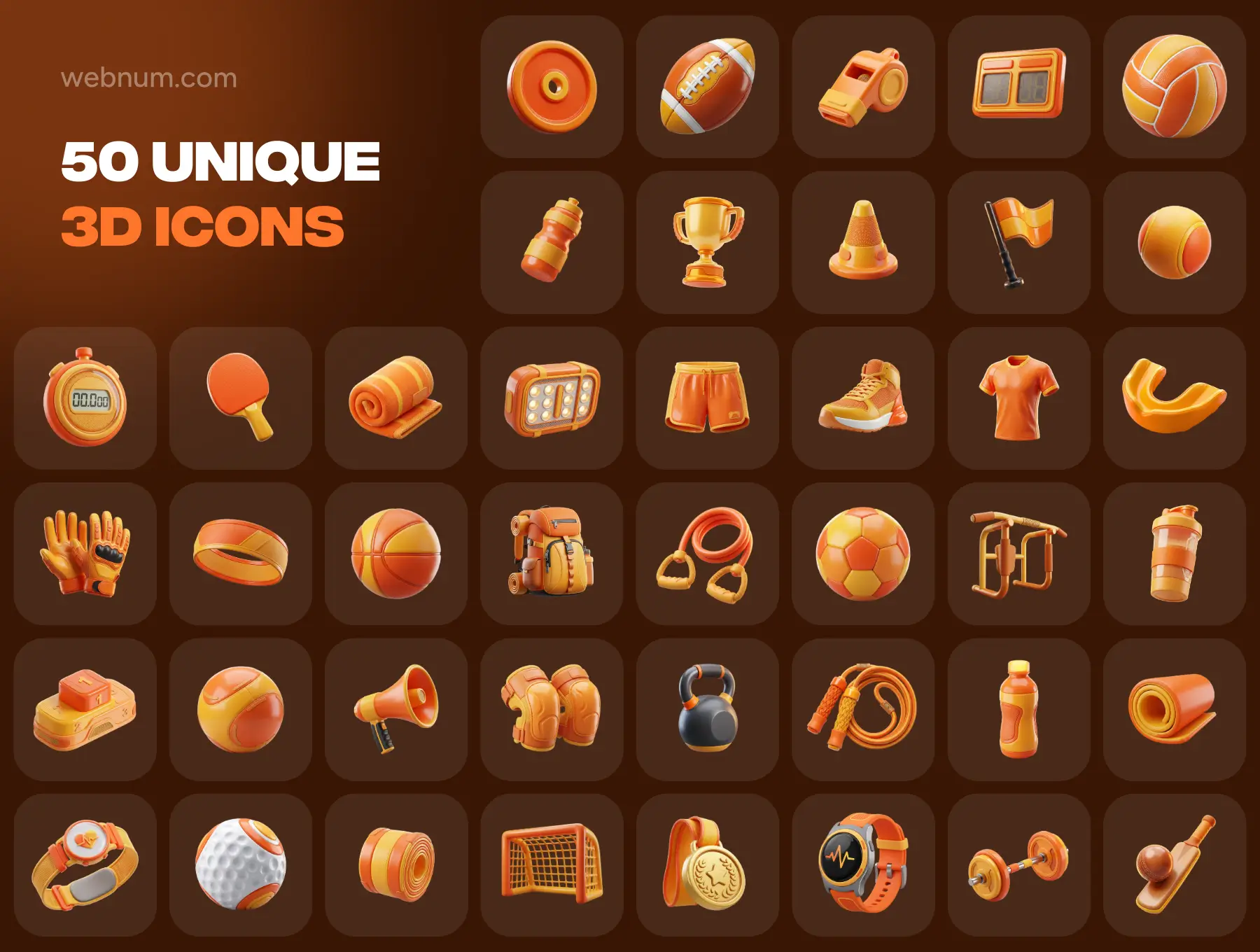 Sport & Equipment 3D icons - Image 6