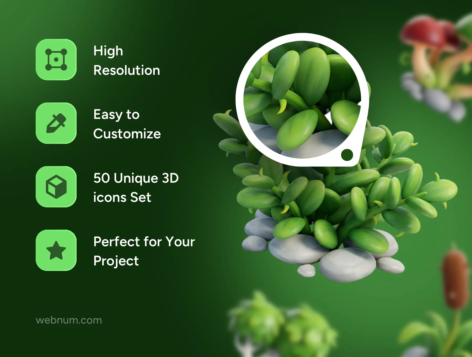 Trees & Plants 3D icons - Image 3