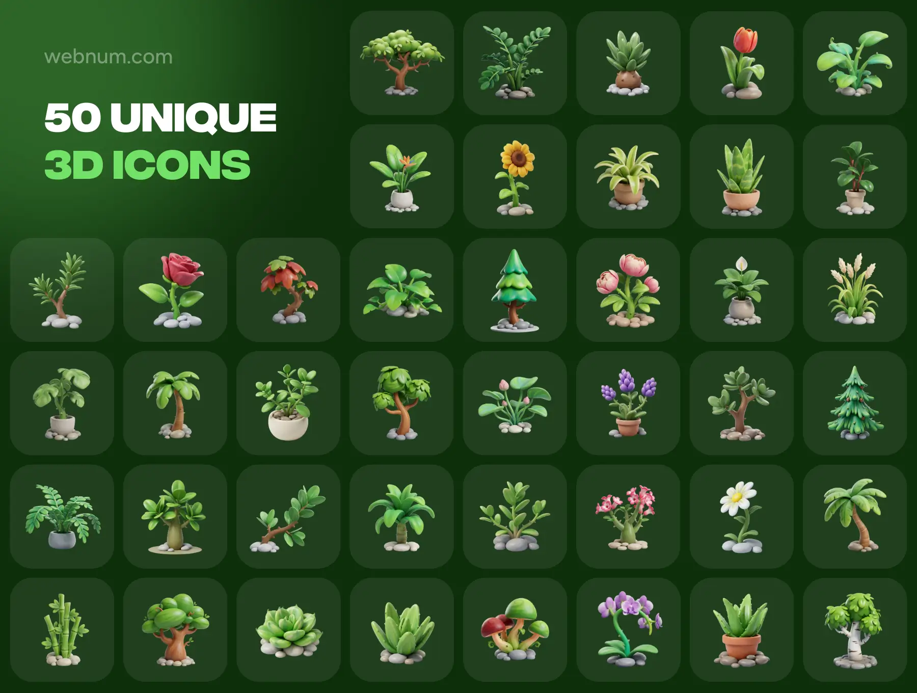 Trees & Plants 3D icons - Image 6