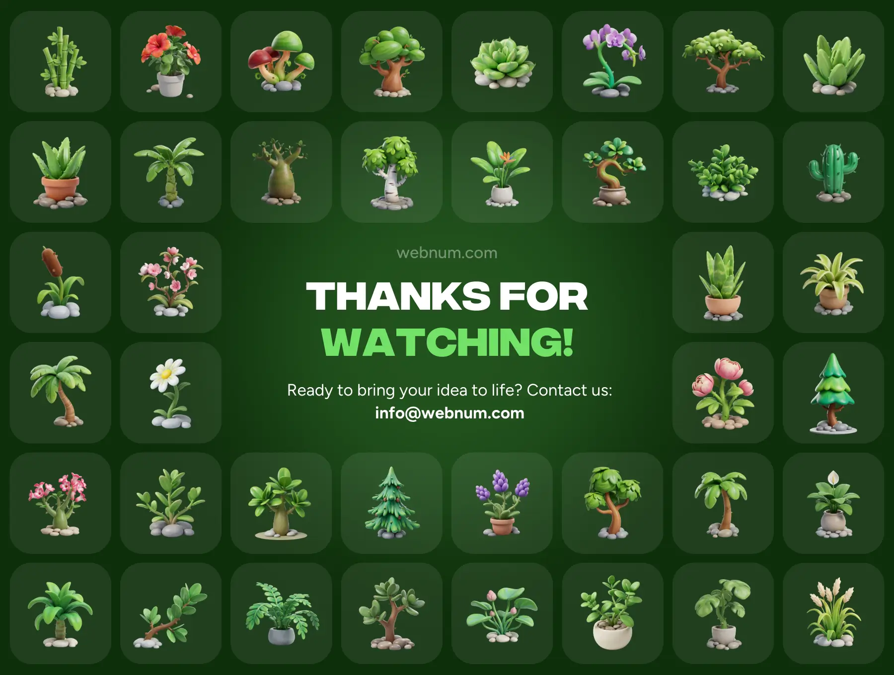 Trees & Plants 3D icons - Image 7