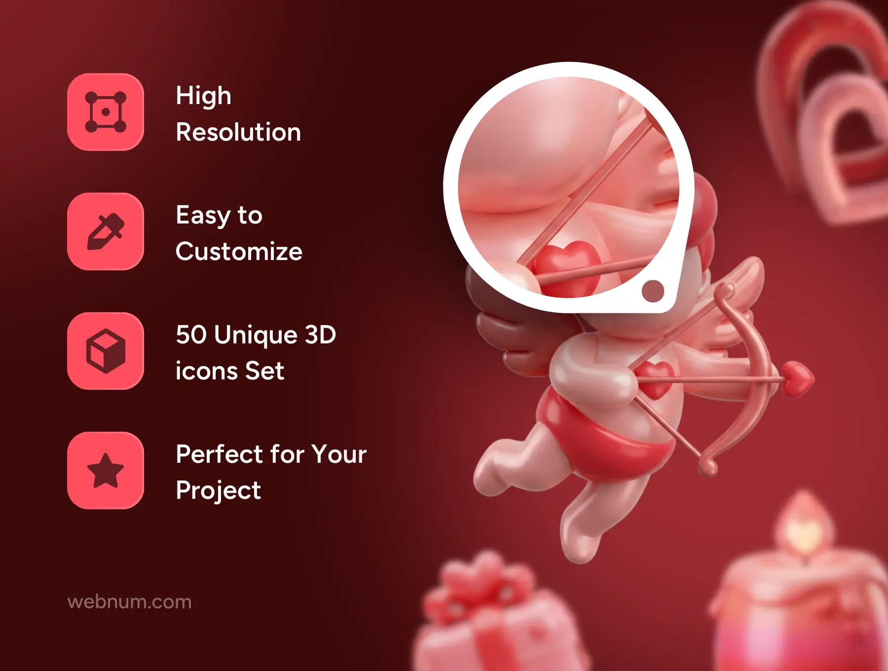 Valentines Day 3D icons - Image 3